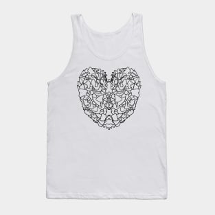 Abstract Design in Shape of a Lung Doodle Art Tank Top